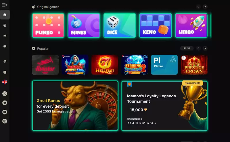 BigMamoo Casino BigMamoo Casino Opinie