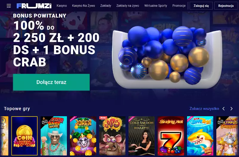 Frumzi Casino Kasyna BLIK z depozytem za 10 zł