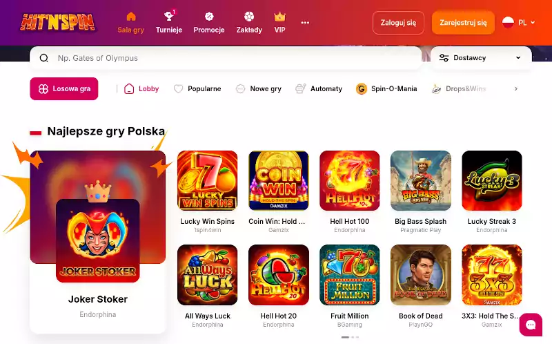 Hit'n'Spin Casino Hit'n'Spin Casino Opinie