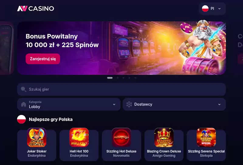 NV Casino kasyno depozyt 5 zł BLIK